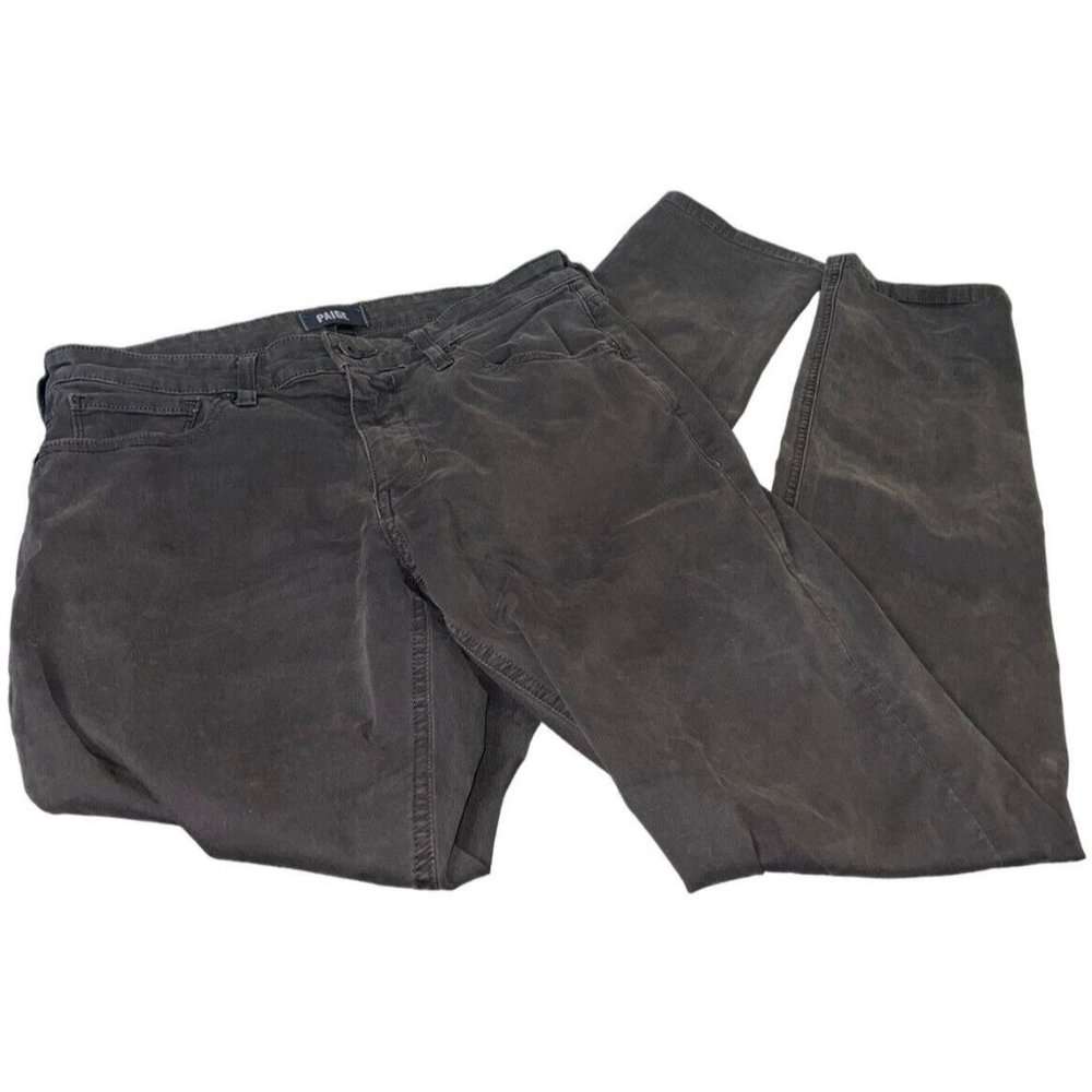 Paige Mens Lennox Slim Straight Pants Size 31x32 Vintage Charcoal Gray